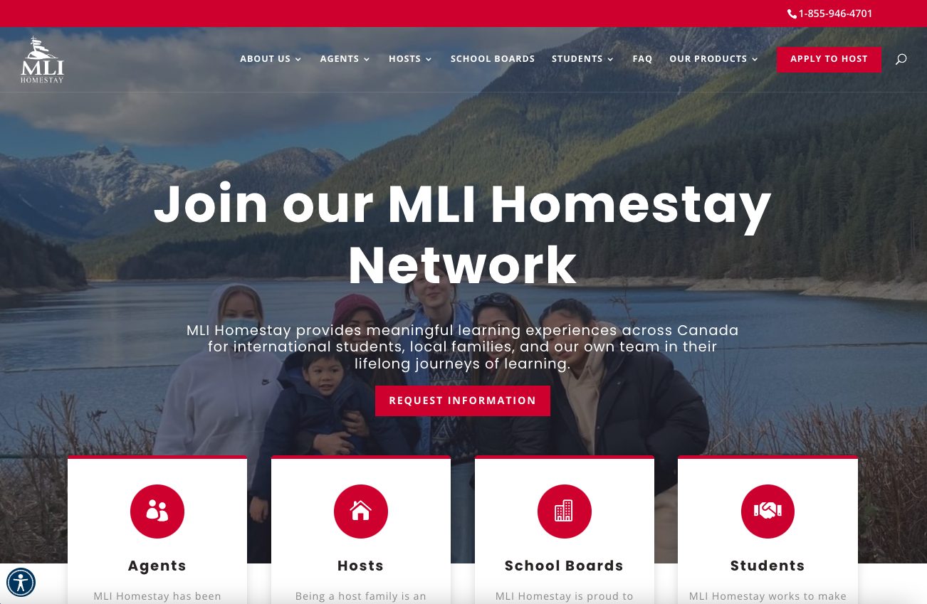 MLI Homestay Website - After Updates