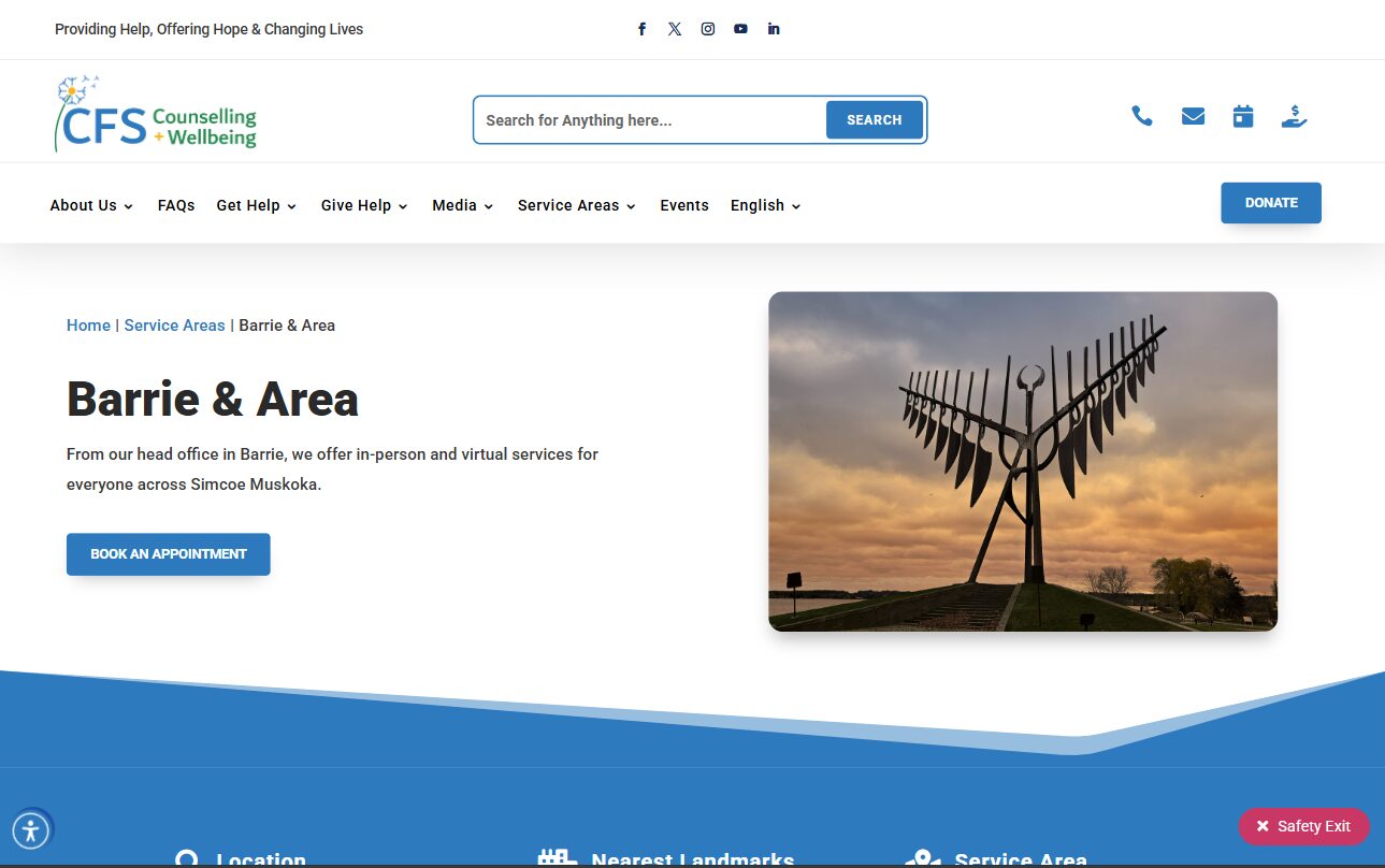 Screenshot (116) An image of the JN Roofing website featuring the location pages built