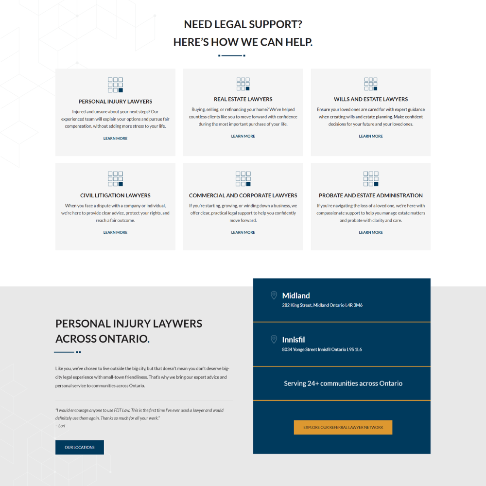 An image showing the JN Roofing website service page<br />
